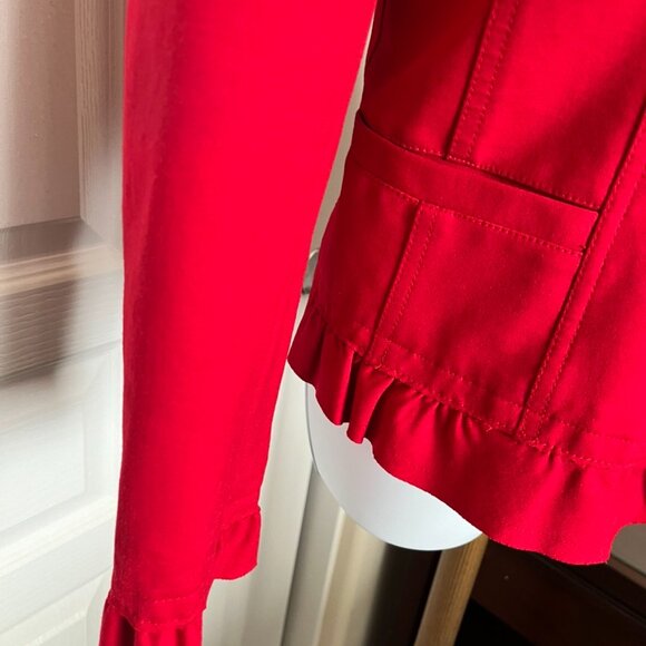 INC International Concepts Red Ruffle Jacket - Picture 4 of 6